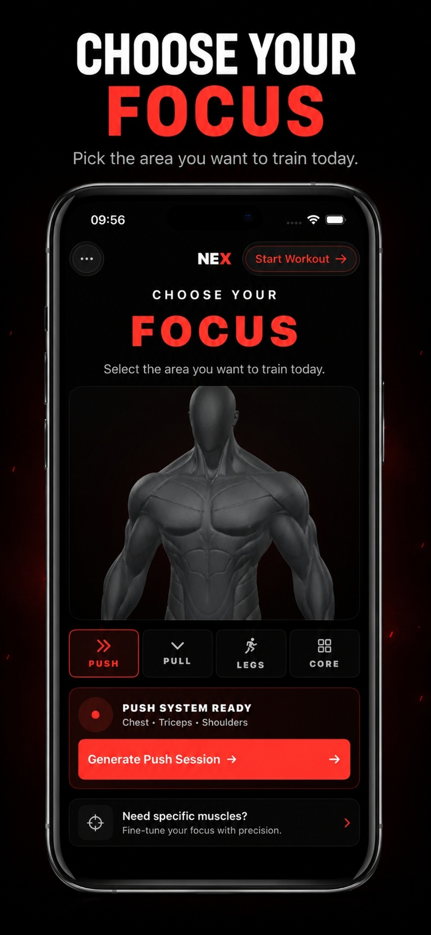 NEX — choose your focus screen